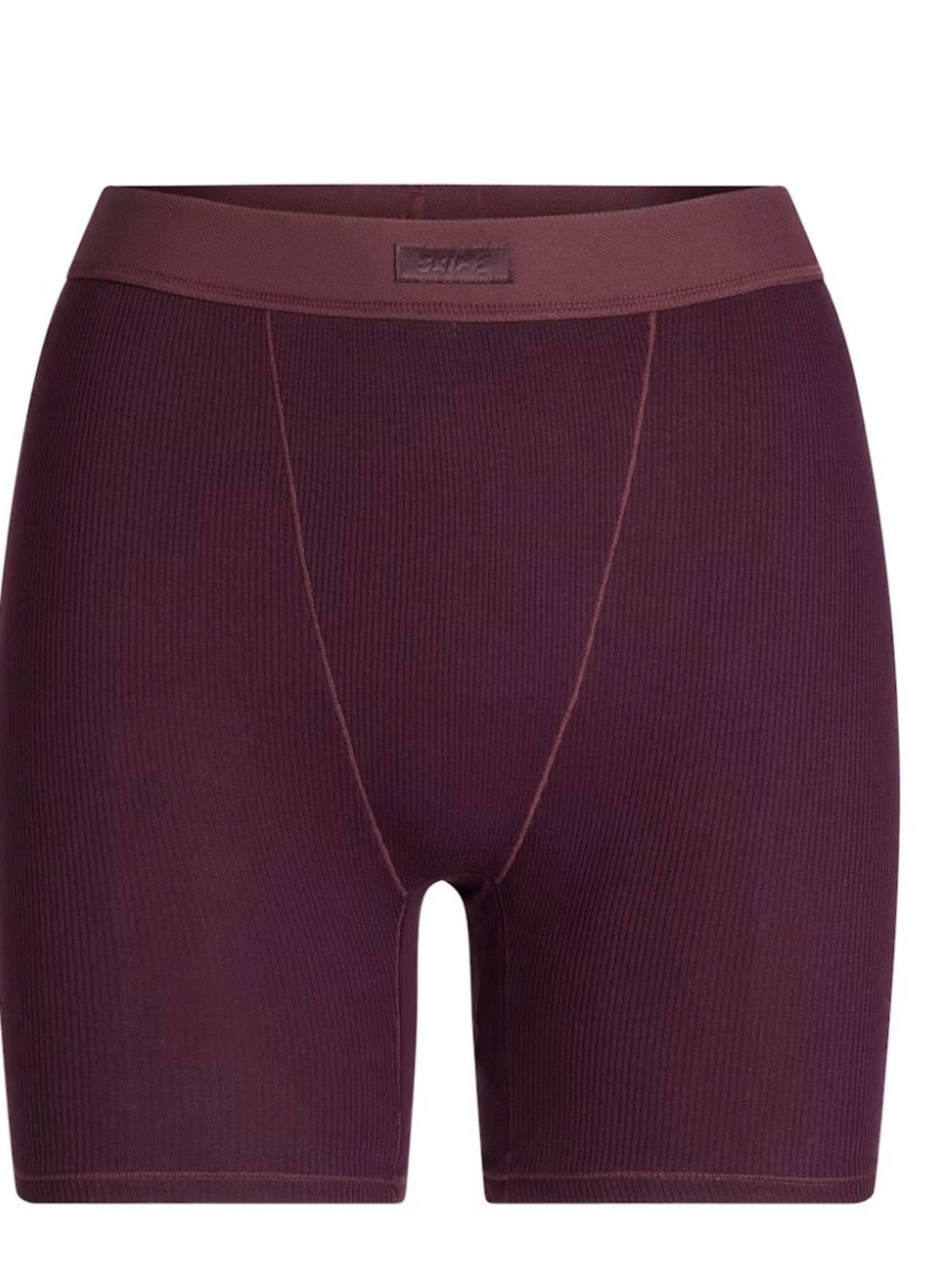 SKIMS Women Red Cotton Rib Boxer